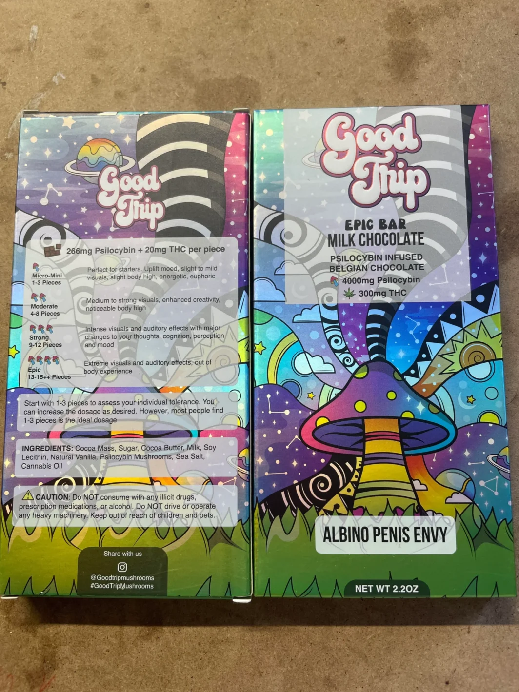 Good Trip Mushroom Chocolate Bars